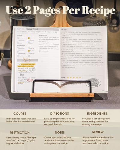 Carnet de recettes vierge pour ne plus perdre vos secrets de cuisine - 2