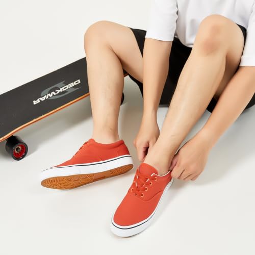 Image of yageyan Men's Low Top Canvas Walking Shoes Lace-up Fashion Sneakers Casual