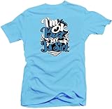 SNELOS Sneaker Matching Graphic T Shirt for Men Streetwear Cotton Tee Comfortable Casual Top for Sneaker Lovers - (Sick J's) Blue | Medium