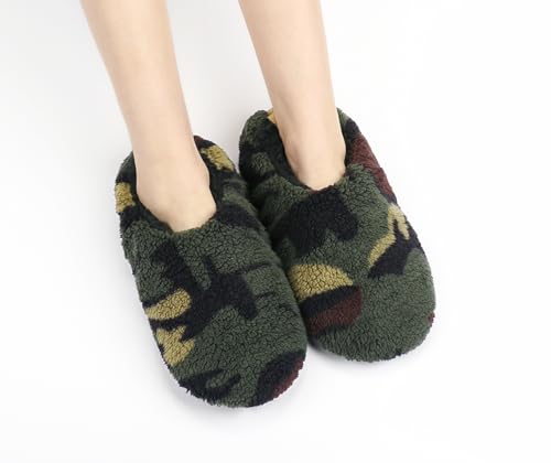 Image of DICUIRD Womens Cozy&Warm Soft Sole Slipper Socks with Grippers-Girls Teddy Fleece Indoor Slipper with Non-skid Bottoms