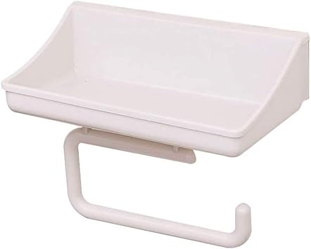 Toilet Roll Holder, Punch-Free Bathroom Towel Rack Toilet Paper Storage Rack, Plastic