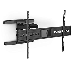 Hama Premium TV Wandhalterung für große Fernseher 47 bis 90 Zoll (119-229 cm, VESA bis 800 x 600, vollbeweglich, neigbar, schwenkbar, extrem belastbar, Schwingungsdämpfer für klaren Sound) schwarz