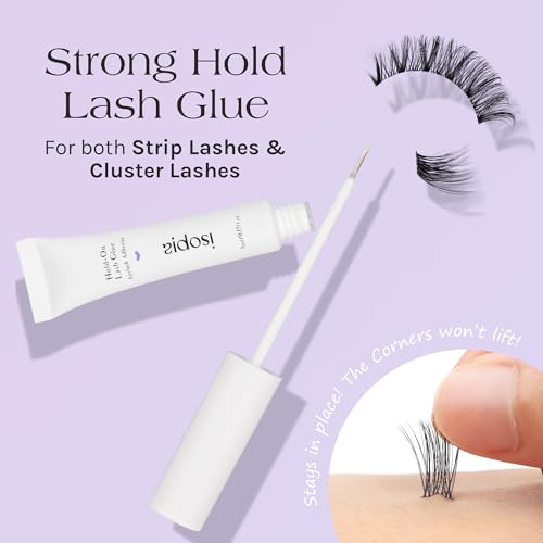 ISOPIA Cola para Cílios À Prova D'Água, Cola para Cílios Postiços, Adesivo para Cílios de Fixação S