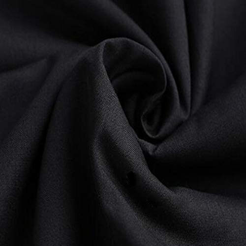 Beetop Tissu en coton 100 x 140 cm pour couture et artisanat, noir