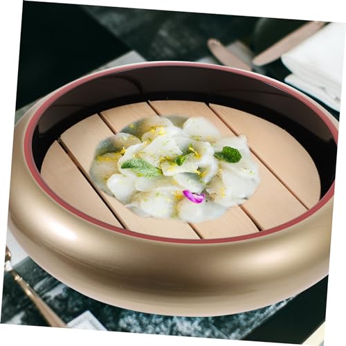 Set de 2 platos japoneses para sushi con base de madera miniatura 5