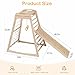 KizzParnrr Indoor Jungle Gym, Wooden Indoor Playground, (7 in 1) Toddler Climbing Toys, Gym with Slide, Climbing Net, Swing, Gymnastics Ring