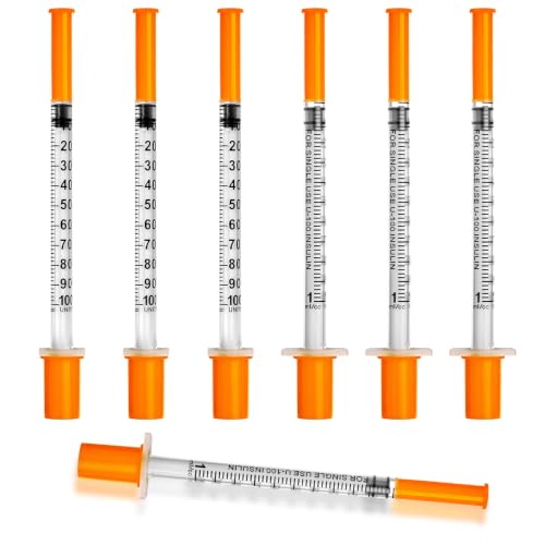 Image of 1ml Syringe with Cap, 30G 13 /25 inch 1cc Syringes, Pack of 100