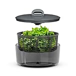 Zyliss Easy Spin Salad Spinner Small, Non-Slip Base, Serving Bowl, AquaVent™ Technology, Retractable Cord and Brake System, Easy to Clean