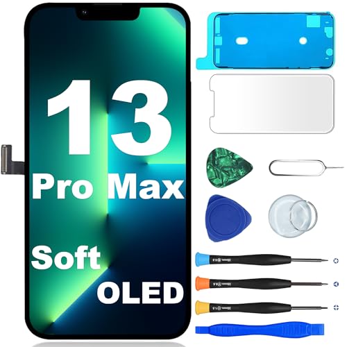 Image of MP+ for iPhone 13 Pro Max Soft OLED Screen Replacement,[FHD][COF][Face ID] Touch Display Digitizer Assembly with Repair Tools Kit,Waterproof Tape | Display Digitizer Assembly with Face ID Support, Haptic Touch, Repair Tools and Waterproof Adhesive