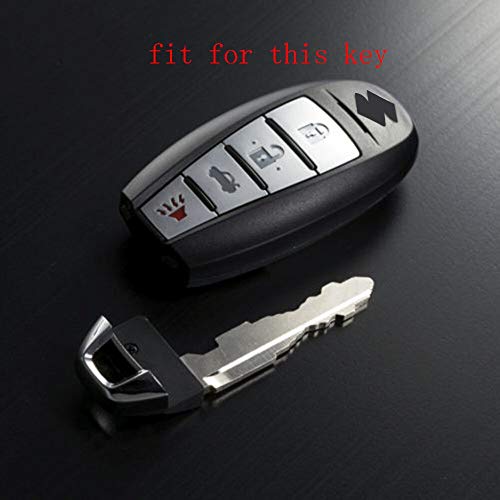 KCFC-23459 Key Case Cover for Car for Suzuki Swift Silicone Key Holder Cover Case for Suzuki S-Cross Ciaz Kizashi SX4 Baleno Maruti Kechain Car Key Case Cover Fob - (Type: Red)