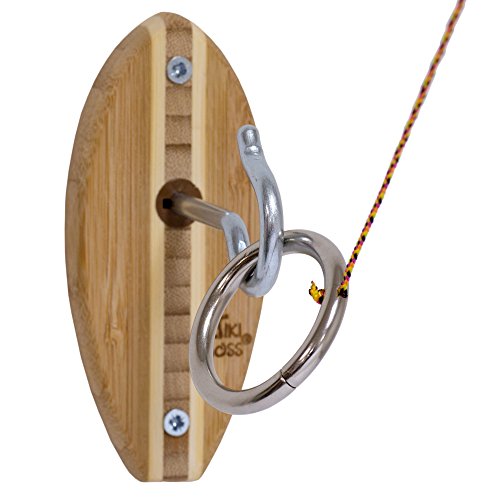 Tiki-Toss-Hook-and-Ring-Toss-Game-Short-Board-Edition-100-Bamboo-Party-Game-for-Indoor-or-Outdoor-Family-Fun-All-Parts-Included