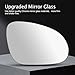 Passenger Side Mirror Glass Replacement For Volkswagen VW Golf GTI MK5 Rabbit 2006-2009, For VW Passat Jetta 2005-2010, For Volkswagen EOS 2007-2008 - Power Heated, with Backing Plate