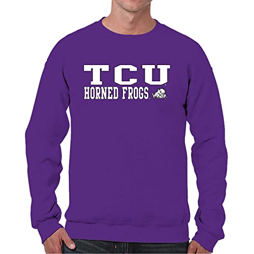 Image of NCAA College Sweatshirt Fleece Crewneck Pullover for Men and Women | Officially licensed NCAA college gameday crewneck pullover - 9 oz fleece lined sweatshirt with arch and logo design