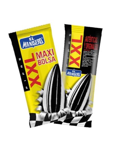 Pipas El Manisero XXL - Caja 12 Bolsas x 90 gramos - Pipas Saladas El Manisero XXL - Pipas de Girasol