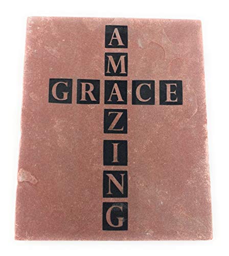 Sandblast Engraved Natural Stone Decorative Stepping Stone Amazing Grace