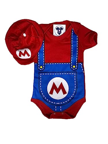 Body Bebe Menino Temático - Personagens + Boina (P, VERMELHO)