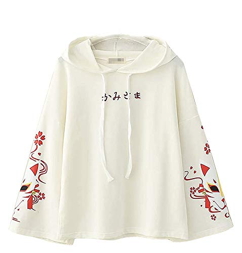 Sweat à capuche japonais renard mignon cadeau idéal pour fille