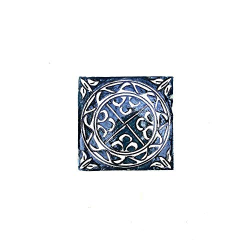 Mattonella piastrelle marocchine 10 * 10 in ceramica dipinta a mano di Fes cm 1,4