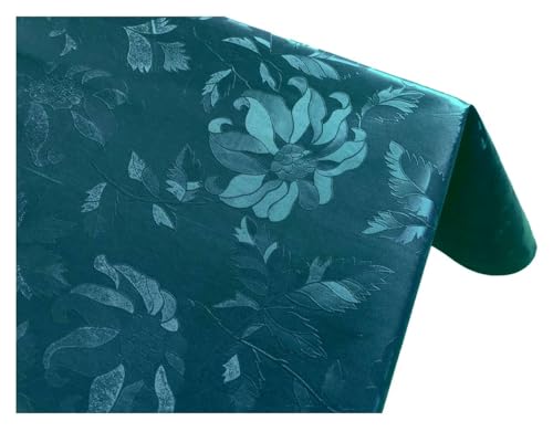 Exma Mantel de Hule Damasco Elegante Navidad - Verde Azulado 40101-9