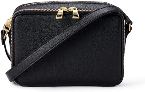 Amazon Essentials Women's Boxy Crossbody Bag, Black, One Size