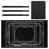 VOSSOT Tapis Puzzle pour Jigsaw 1000–1500 Pièces, Tapis Noir avec Bandes Magiques Sangles et Pochettes de Rangement, sous Couche de Jigsaw pour Stockage de Puzzles, Idéal pour Accessoires Puzzle Mat