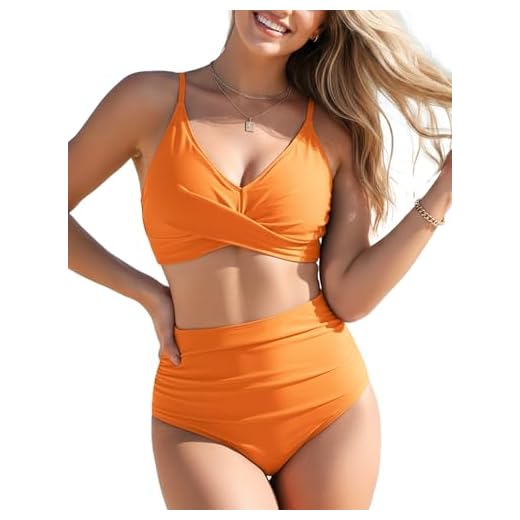 Buauty Feminino Biquíni De Duas Peças Com Controle Barriga 2025, Maiô Push-Up Cintura Alta, Parte Baixo Do E Tops Ajustáveis