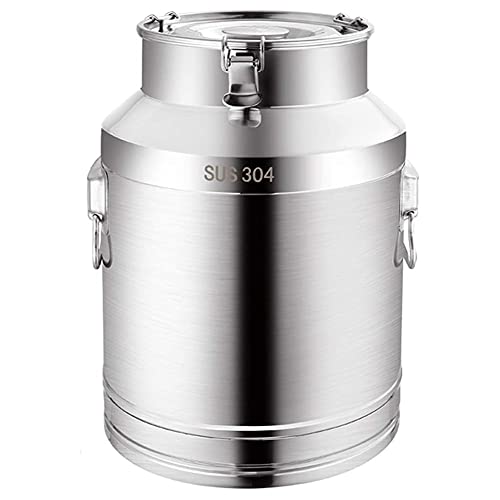 SaryEdge Milk Barrel, 304 Stainless Steel Milk Can Milk Bucket Pail Bucket Tote Jug Oil Barrel Tea Canister with Sealed Lid, for Liquid, Solid / 76L,35L,35L