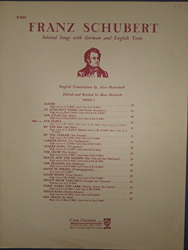 Schubert: Ave Maria (Low Voice, in G) B00KZ046V4 Book Cover