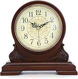 ARTISANAT DE HAUTE QUALITÉ DURABLE : Fabriqué en bois lisse de première qualité, l'horloge de bureau est conçue pour durer, avec une poignée en aluminium solide et un couvercle en verre résistant à la poussière. L'horloge de table fonctionne avec 1 pile AA (non incluse) pour une performance fiable et durable.