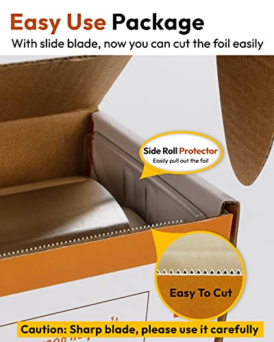 Katbite Aluminum Foil Heavy Duty 18 Inch Wide, 25 Micron Thick Strong Heavy Duty Foil Aluminum Roll Wrap For Commercial Catering thumb #3