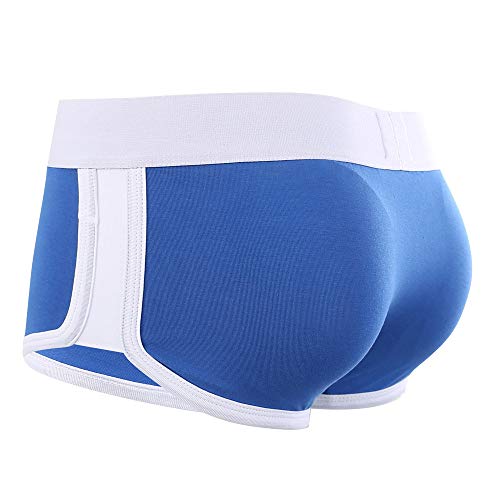 BRODDLE Mens Package and Butt Padded Underwear Enhancing Trunks Blue