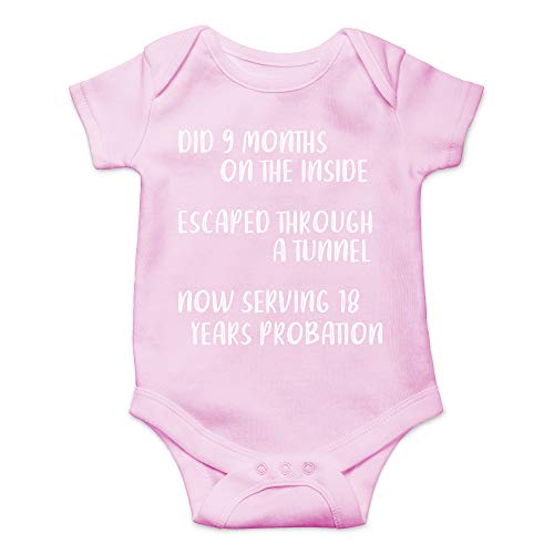 Image of CBTwear Did 9 Month, Escaped Through a Tunnel, Serving 18 Years Baby Bodysuit Unisex Comfy Humor