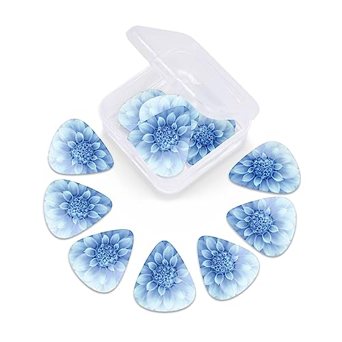 Lot de 12 médiators en forme de fleur de dahlia bleue pour guitare électrique et basse - Les Beatles, Paul McCartney, John Lennon, RIngo Starr, George Harrison Lot de 12 médiators en forme de fleur de dahlia bleue pour guitare électrique et basse – Image 7