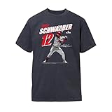 License Champs Kyle Schwarber | Philadelphia MLB Baseball Players | Urban Oversized T Shirts | Acid Wash Cotton Tops | Large