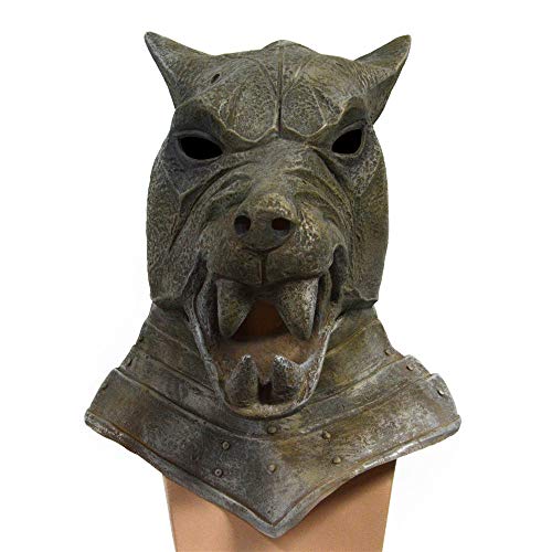 LIUQI Juego de tronos máscara el casco del Sabueso novedad Animal perro Cosplay máscara Halloween disfraz Accesorios