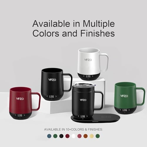 Image of Self Heating Coffee Mug,High-Capacity- 18 oz, 180 Min Battery Life, Smart Heated Coffee Mug,Smart Mug, Simple Temperature Control Operation, Gifts for Family Members (Tintenschwarz)