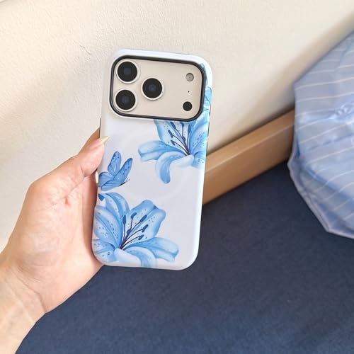 Reoomukk Pink Hydrangea Flower Phone Case for iPhone 16 Pro, Compatible with MagSafe, Cute Aesthetic Coquette Floral Magnetic Soft TPU Hard PC Matte Protective Cover by Reoomukk - Used condition - Image 9