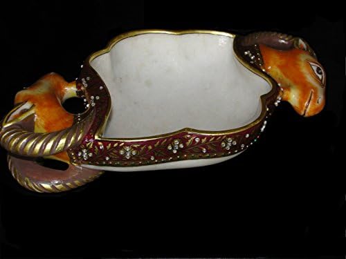 Malvia Exports Marble Double Deer Bowl