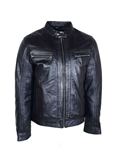 Veste de motard en cuir véritable homme fini les blousons fragiles optez pour le cafe racer