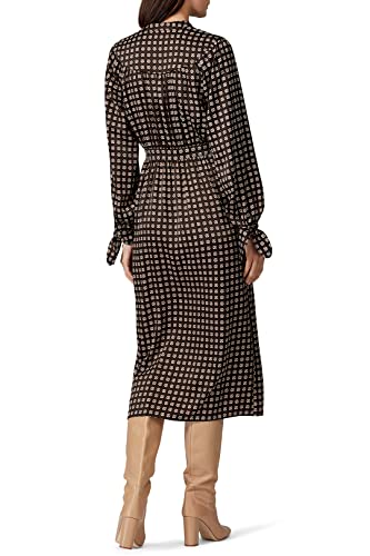 Image of Sweet Baby Jamie Rent The Runway Pre-Loved Geo Print Tie Neck Dress