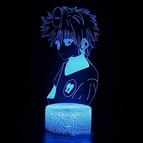 Amazon Co Jp 3dledランプデスク目の錯覚killuazoldyckフィギュアledナイトライトアニメハンターxハンター色おむつ交換台3dランプナイトライト子供向けギフト ホーム キッチン