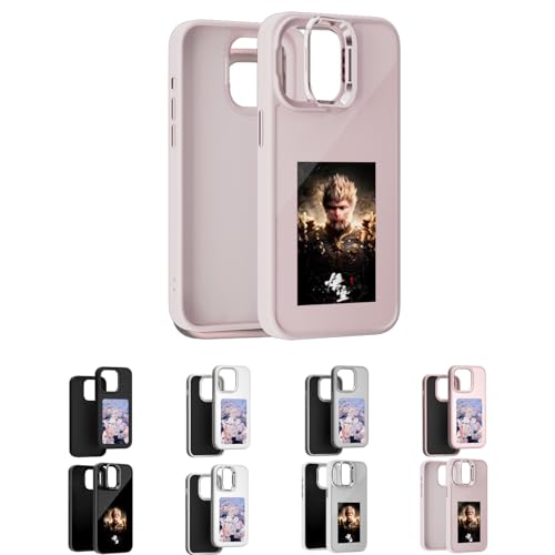 CAVAJP iPhone 13/14 Pro/15 Pro Max/16 Plus E-Ink ディスプレイ9H強化搭載スマートフォンケース NFC機能搭載スマートフォンケース 480×800 4インチ 4色高精細大画面 充電不要のイン 自由にカスタマイ