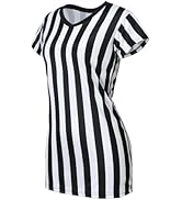 VKT Referee Shirt Womens Dress V-Neck Umpire Cap Sleeves Jersey Costume Ref Outfit for Basketball...