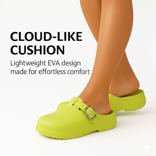 Image of ORTHO JOY Orthopedic Arch Support Clogs for Women - Comfort Slip-On Toe Post Slides with Adjustable Strap & Cushion Sole