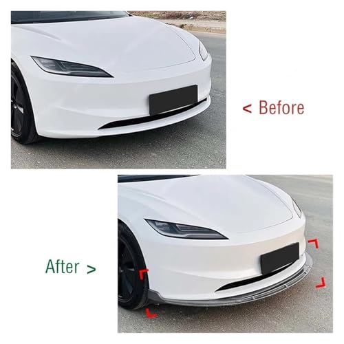 Alerón de parachoques delantero ABS de carbono para Model 3 2024 3