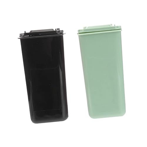 Hohopeti Bote de basura de cocina de 2 piezas para escritorio, pequeño, papelera de escritorio, papelera de oficina, reciclaje