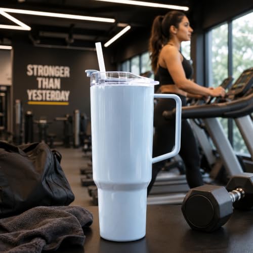 Image of 1800ML Large Capacity Plastic Tumbler with Handle & Straw | BPA Free Reusable Water Cup | Leak-Resistant Flip Lid | Water Bottle for Gym, Office, Travel, College & Home | (Multicolor)