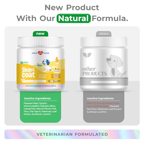 Omega 3 Fish Oil for Dogs – 90 Soft Chews – with Cod Liver Oil, Algae Oil, EPA & DHA Fatty Acids for Dog Shedding, Itchy, Dry Skin, Joint & Heart Support (Soft Chews) Omega 3 Fish Oil for Dogs – 90 Soft Chews – with Cod Liver Oil, Algae Oil, EPA & DHA Fatty Acids for Dog Shedding, Itchy, Dry Skin, Joint & Heart Support (Soft Chews)