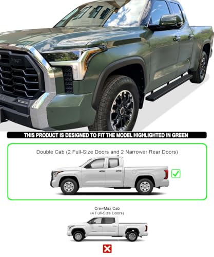 Estribos Tuxtreme 5 pulgadas Negro Mate para Toyota Tundra miniatura 2