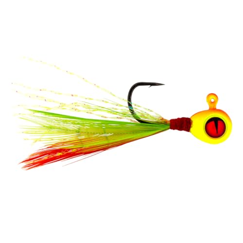 Northland Fishing Tackle Tungsten Crappie King Fly Jig for Crappie, Bluegill, & Other Panfish, 1/8 Oz, Sunrise, 2 Jigs Per Pack